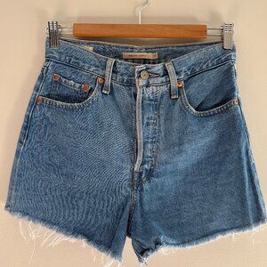 Levi's Ribcage Shorts, Medium Wash